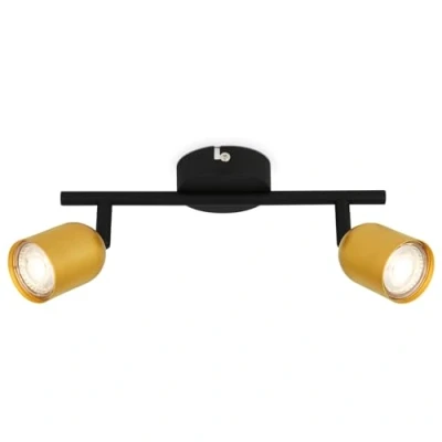 Imagen de BRILONER Lámpara de techo, Lámpara, Giratoria, salón, dormitorio, cocina, Negro Oro
