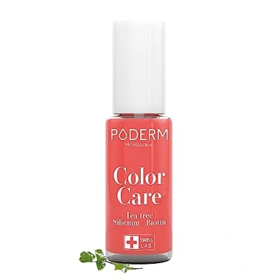 Imagen de PODERM ESMALTE DE UÑAS TEA TREE PARA HONGOS COLOR CORAL TRATAR LAS AMARILLAS/DAÑADAS Previene y trata CUIDADO 2 IN 1 FÓRMULA ÚNICA Hecho en Suiza