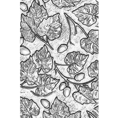 Imagen de Sizzix Carpeta de Estampado 3 D Texture Fades Bellotas Tim Holtz 665772 Capítulo 2022, Multicolor, One Size