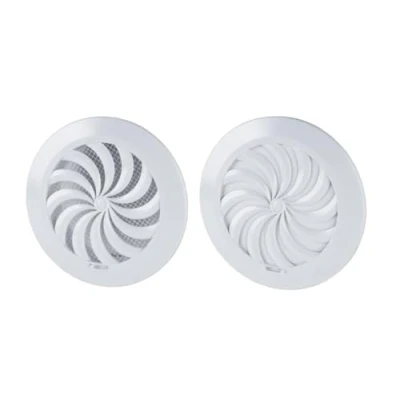 Imagen de Rejilla de ventilación circular 110 mm con persiana ajustable y mosquitera/malla/red redonda T95a