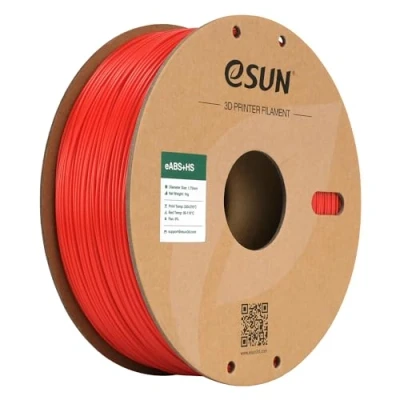Imagen de eSUN ABS+ Filamento 1.75mm, eABS+HS de Alta Velocidad para Impresora 3D ABS Plus, Precisión Dimensional +/ 0.05mm, Carrete 1KG (2.2 LBS) Impresión Rápida,Rojo
