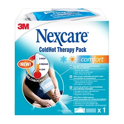 Imagen de Nexcare ColdHot Therapy Pack Comfort, Caja de 1 Unidad (11cm x 26cm) Ayuda a Disminuir la Hinchazón, Inflamación y el Dolor, Bolsa Reutilizable con Gel no Tóxico