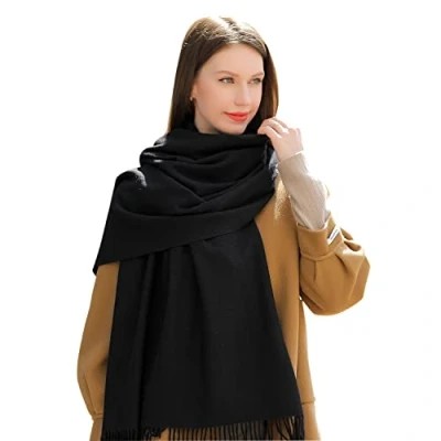 Imagen de MASADA Bufanda de invierno para mujer cálida y suave XXL 200 x 70 cm Baya