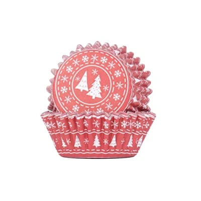 Imagen de PME Navidad Cápsulas para Cupcakes forradas de Aluminio Suéter Navideño (Set 30)
