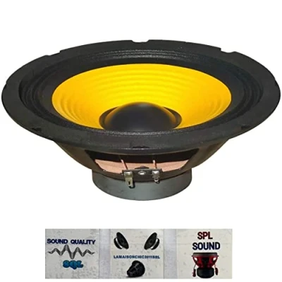 Imagen de 1 woofer PLUG &amp; SOUND W 088 Altavoz difusor Mediano bajo 20,00 cm 200 mm 8&quot; 75 Watt rms 150 MAX impedancia 8 Ohm casa sensibilidad 92 db, piezo + 3 Stickers;