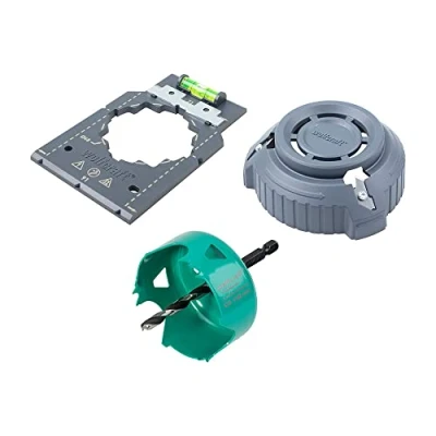 Imagen de wolfcraft Juego completo &quot;Instalación de cajas enchufe Para pared hueca“ I 5897000 la preparación instalaciones eléctricas en obra seco
