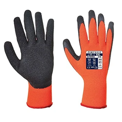 Imagen de Portwest Guante Thermal Grip, Tamaño: L, Color: Naranja/Negro, A140ORBL