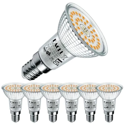 Imagen de EACLL Bombillas LED E14 Blanco Cálido 6.5W Reemplaza 100W Halógena, Pack de 6, Focos Sin Parpadeo AC 230V, 3000K 720 Lúmenes 120 Spotlight, R50 Lámpara Reflectora no Regulable