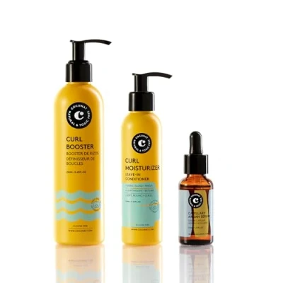 Imagen de COCUNAT Plan Rizos Brillantes Moisturizer Leave In + Curl Booster Sérum Aceite Argán Método Curly Hidrata, Desenreda, Nutre, Elimina Frizz 250ml+150ml 30ml