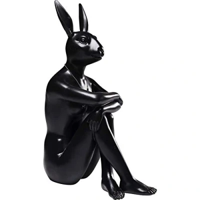 Imagen de Kare Design Figura decorativa, diseño de conejo, color negro