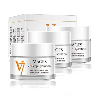 Imagen de Images V7 Deep Hydration Makeup Cream, Hydration, Toning Light Cream Hidratante para todo tipo de piel, Natural Young Skin Water (3pcs)