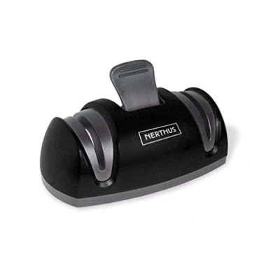 Imagen de NERTHUS Negro Afilador cuchillos manual, Acero Inoxidable, 11.6 x 7.5 6.6 cm