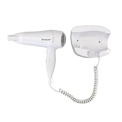 Imagen de BEPER 40.490 Secador de pelo pared, para hoteles, B&amp;B y hogares, Cable 2 metros largo, Blanco