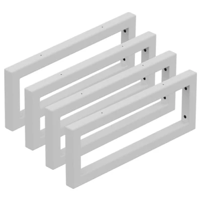 Imagen de JYiuog soporte de pared para lavabo, metal, consola versátil (blanco, 40 cm, 4 unidades)