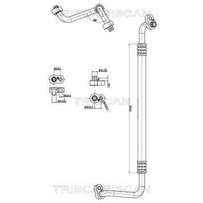 Imagen de TRISCAN 9010 29026 Tubería de baja/alta presión, aire acondicionado compresor a condensador SEAT: Ibiza 4