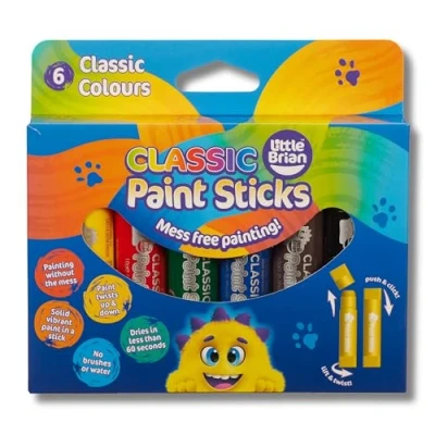 Imagen de Little Brian Palillos de pintura colores clásicos 6 surtidos, Multicolor, pack of (LBPS10CA6)