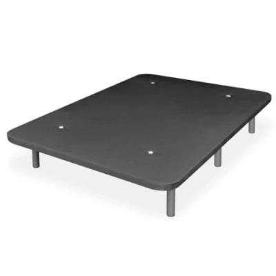 Imagen de Homey Base Tapizada 3D Reforzada, Gran Estabilidad con 5 Barras Transversales y 6 Patas metálicas roscadas de 27cm, 90 x 190, Gris Oscuro