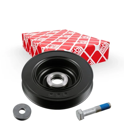 Imagen de FEBI BILSTEIN 175317 Polea de Cigüeñal 6PK 163 con conector tubo, tornillo CITROËN: C4 Picasso 2, C5 3, II Hatchback, PEUGEOT: 3008 I