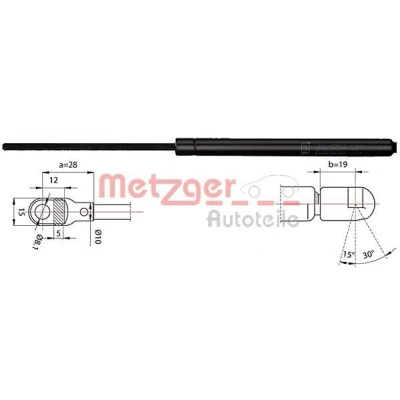Imagen de METZGER 2110388 Amortiguador de maletero 300 512 VOLKSWAGEN: TRANSPORTER 3 Bus, Kasten