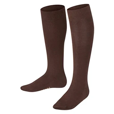 Imagen de FALKE Family K KH algodón sostenible largo unicolor 1 par, Calcetines largos Unisex niños, Marrón (Dark Brown 5230) nuevo ecológico, 35 38