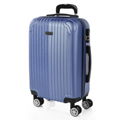 Imagen de Maleta de Viaje Cabina Rígida 4 Ruedas 55 cm Trolley ABS. Equipaje Mano. Pequeña Resistente Cómoda y Ligera. Low Cost Ryanair. Estudiante. Calidad Diseño. T71550, Color azul zafiro