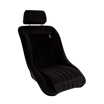 Imagen de AUTO STYLE Asiento Deportivo &#039;Classic&#039; Negro Respaldo Fijo + Cabezal incl. Correderas