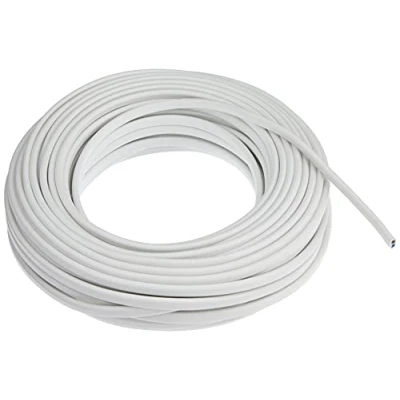 Imagen de Electraline 10904 piattina indivisibile h03vvh2 f, sezione 2x0.75 mm, 20 mt, bianco
