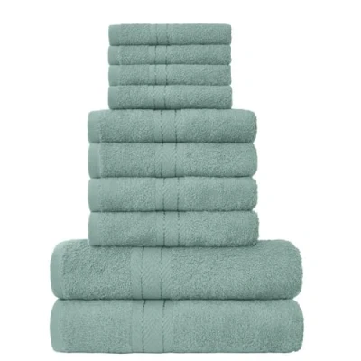 Imagen de GC GAVENO CAVAILIA Juego de 10 Toallas Familiares 100% algodón Egipcio, 4 Caras, Mano, 2 baño, Accesorios baño Altamente absorbentes Agua, Lavables a máquina, Huevo