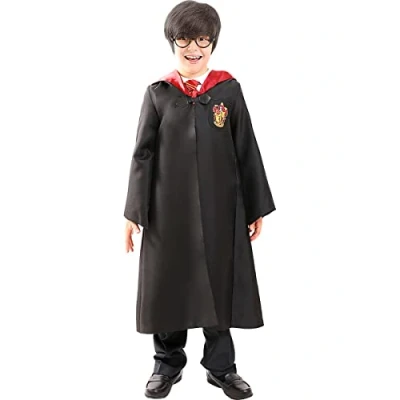 Imagen de Funidelia Disfraz Harry Potter Oficial para niño y niña Talla 7 9 años Hogwarts, Magos, Películas &amp; Series Color: Negro Licencia: 100%