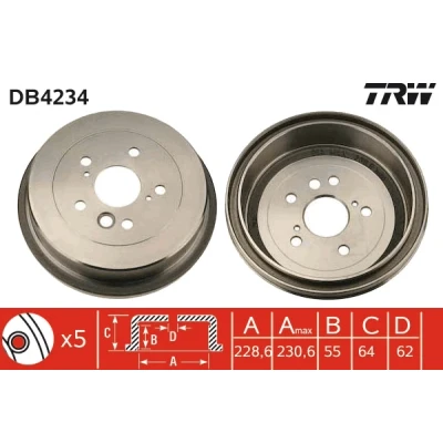 Imagen de TRW DB4234 Tambor de Freno