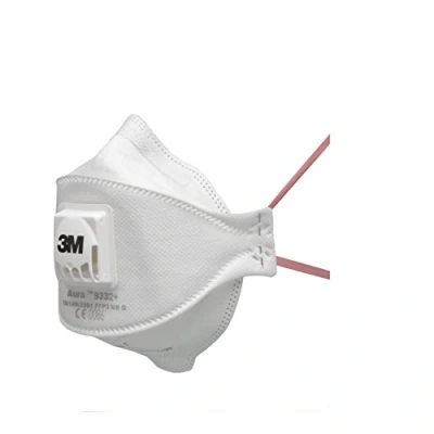 Imagen de Máscara desechable de 3M 9332+ Aura con nivel protección más alto FFP3 para máximo, 5 piezas