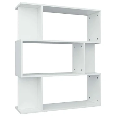 Imagen de vidaXL Estantería Librería Separador Ambientes Estante Libros Divisor Espacios 3 Niveles 6 Cubos Modulares Grandes y Pequeños Contrachapada Blanco