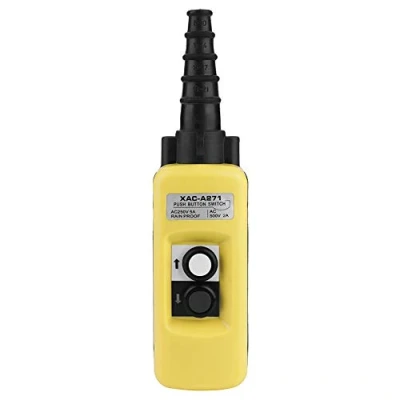 Imagen de TOPINCN Levantador De Cadena Grúa Interruptor Botón Pulsador 2 Botones Control Levantamiento Controlador Colgante