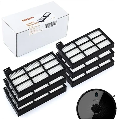 Imagen de BAKUUM Pack 6 Filtros HEPA para deposito de solidos (Polvo) Cecotec Conga Series 4090, 4490, 4690 Ultra Robot Aspirador. Accesorios y repuestos.