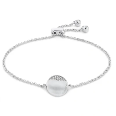 Imagen de Calvin Klein Pulsera de cadena para Mujer Colección MINIMAL CIRCULAR con cristales 35000134
