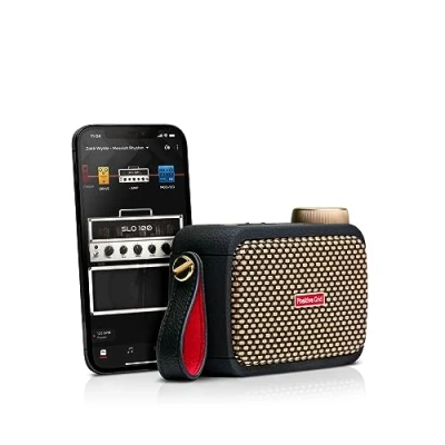 Imagen de Positive Grid Spark GO, amplificador de guitarra inteligente ultraportátil 5 W, auriculares y altavoz Bluetooth, con aplicación inteligente, para eléctrica, acústica bajo