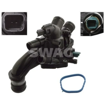 Imagen de SWAG 11 10 3197 Termostato, refrigerante 105 con junta conmutador de temperatura carcasa (cárter) PEUGEOT: 308 I Hatchback, 207 Hatchback