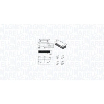 Imagen de MAGNETI MARELLI 350300003700 Radiador de Aceite VOLKSWAGEN: Touareg I, Transporter 5, Multivan 5 (7HM, SKODA: Octavia II Hatchback