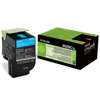 Imagen de Tóner Cian Lexmark 802sc (2000 Pag) / Corporativo 80c2sce