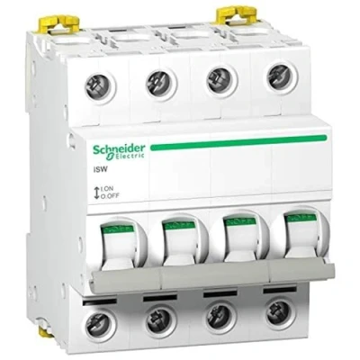Imagen de Schneider Electric A9S65491 iSW Interruptor en Carga, 4P, 100A, 240V, 73mm x 72mm 85mm, Blanco