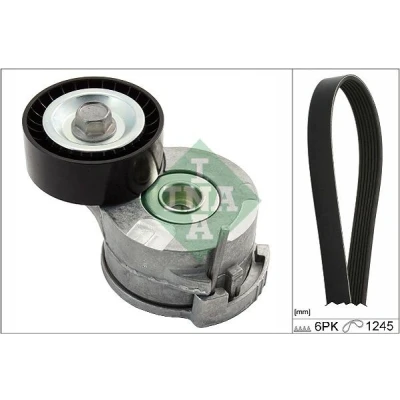 Imagen de INA 529 0291 10 Juego de correas trapeciales poli V Revisar/sustituir poleas libres del alternador PEUGEOT: 407 Berlina, 5008 I, 3008 CITROËN: C5 3