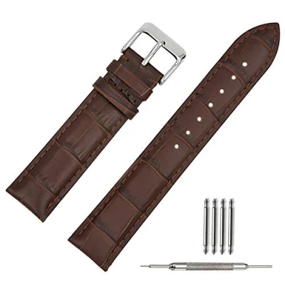 Imagen de Tstrap Reloj Correa Cuero 19mm Reemplazo de Suave Negra Deportiva para Hombre Mujer Hebilla Cierre Pulsera Relojes Inteligentes 14mm 16mm 18mm 20mm 21mm 22mm 23mm 24mm