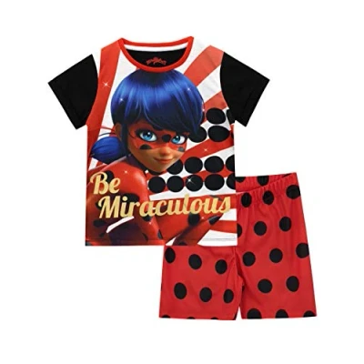 Imagen de Miraculous Pijamas de Manga Corta para niñas Ladybug Rojo 11 12 Años