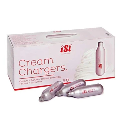 Imagen de 50 botes desechables para nata montada Isi crema.