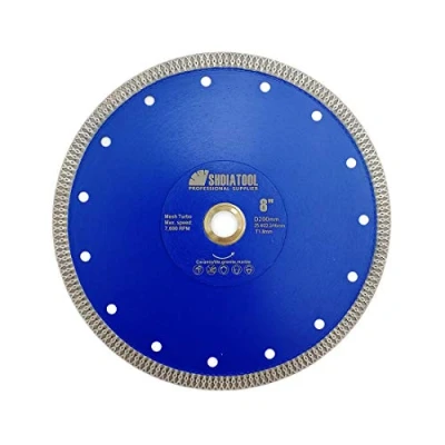 Imagen de SHDIATOOL Turbo Mesh Diamond Blade con segmento de llanta X para azulejos cerámicos Diámetro cerámica 8&quot;