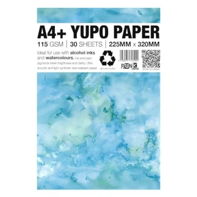 Imagen de Punkcards Yupo Paper Tintas de alcohol Papel A4 artístico tinta para artistas y pintores 30 hojas 115 g/m² A4+ 225 mm x 320