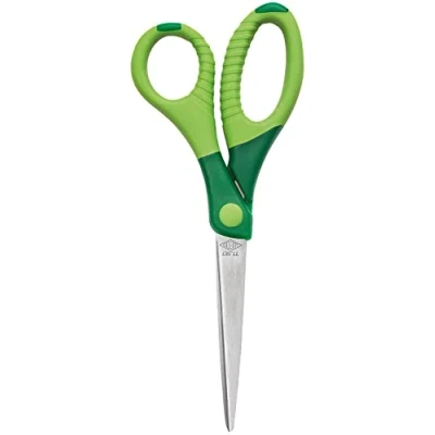 Imagen de Wedo Gripy Tijeras de acero inoxidable, 6 pulgadas, 17.5 cm, color verde