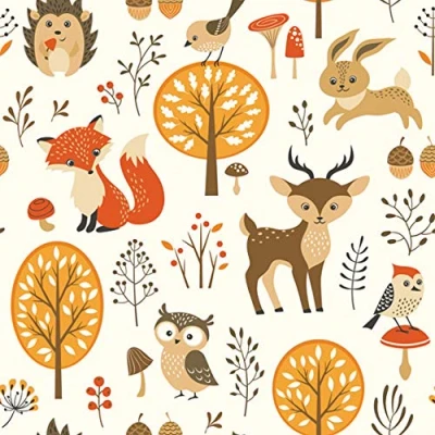 Imagen de 20 Servilletas Divertidos Animales del Bosque Zorro Conejo Corzo Niños Otoño 33 x cm