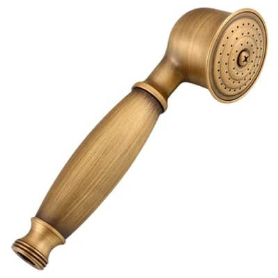 Imagen de Cabeza de ducha, Juego Teléfono retro latón Ducha en forma teléfono, Utilizado Baño y Soporte cobre (Color : Copper shower head)