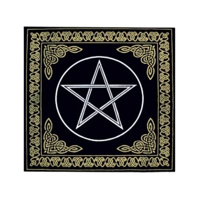 Imagen de VIE Tela de Altar con diseño pentáculo, Natural, Talla única